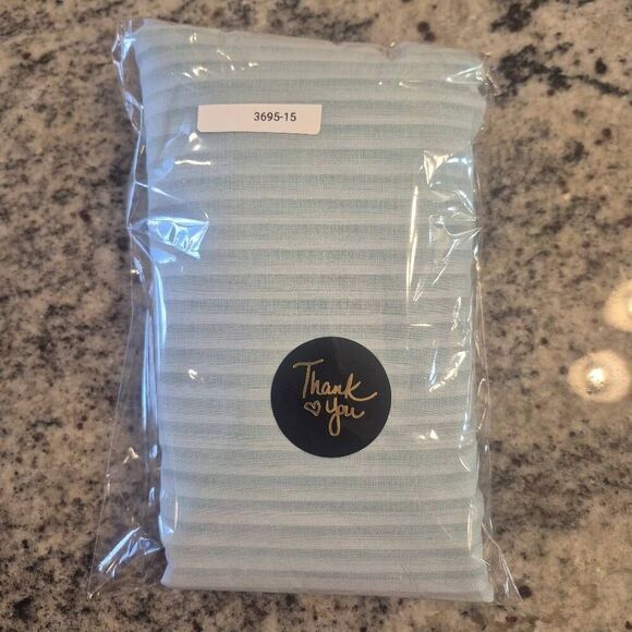 Fabric, Baby Blue Striped Cotton Batiste 45" wide x 1 yd - Picture 1 of 6